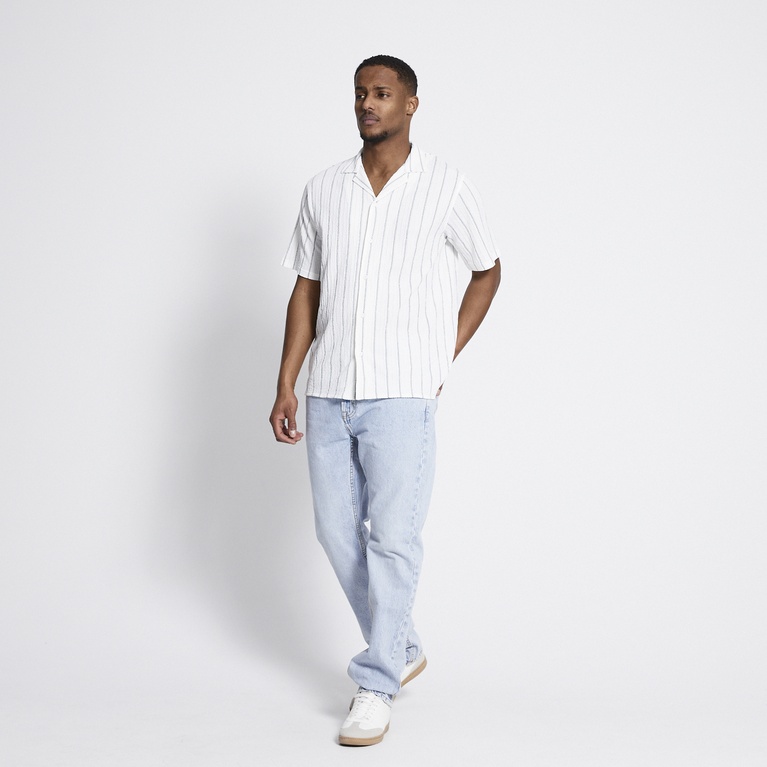 Short sleeve shirt "Steven Structure Stripe" Green